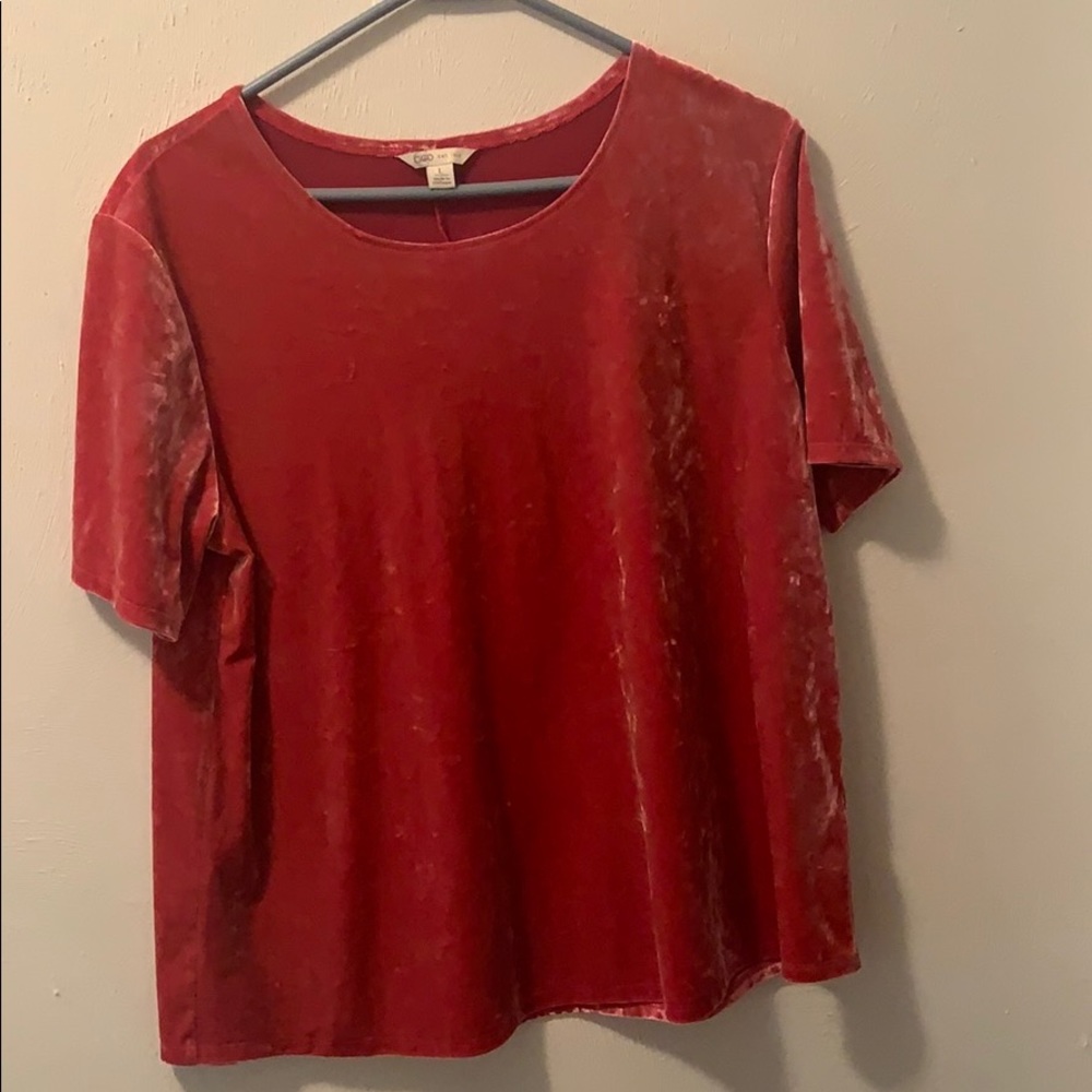 Velvet boxy top